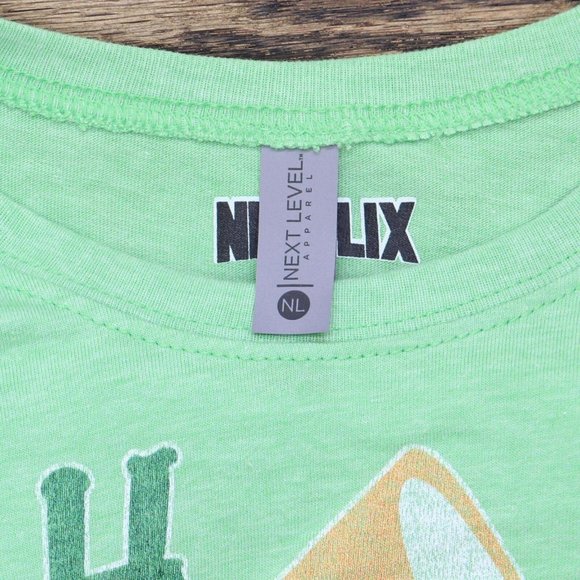 NEW Netflix Girls Stranger Things Hhs Short Sleeve Tee T Shirt Green Apple S - Picture 4 of 4